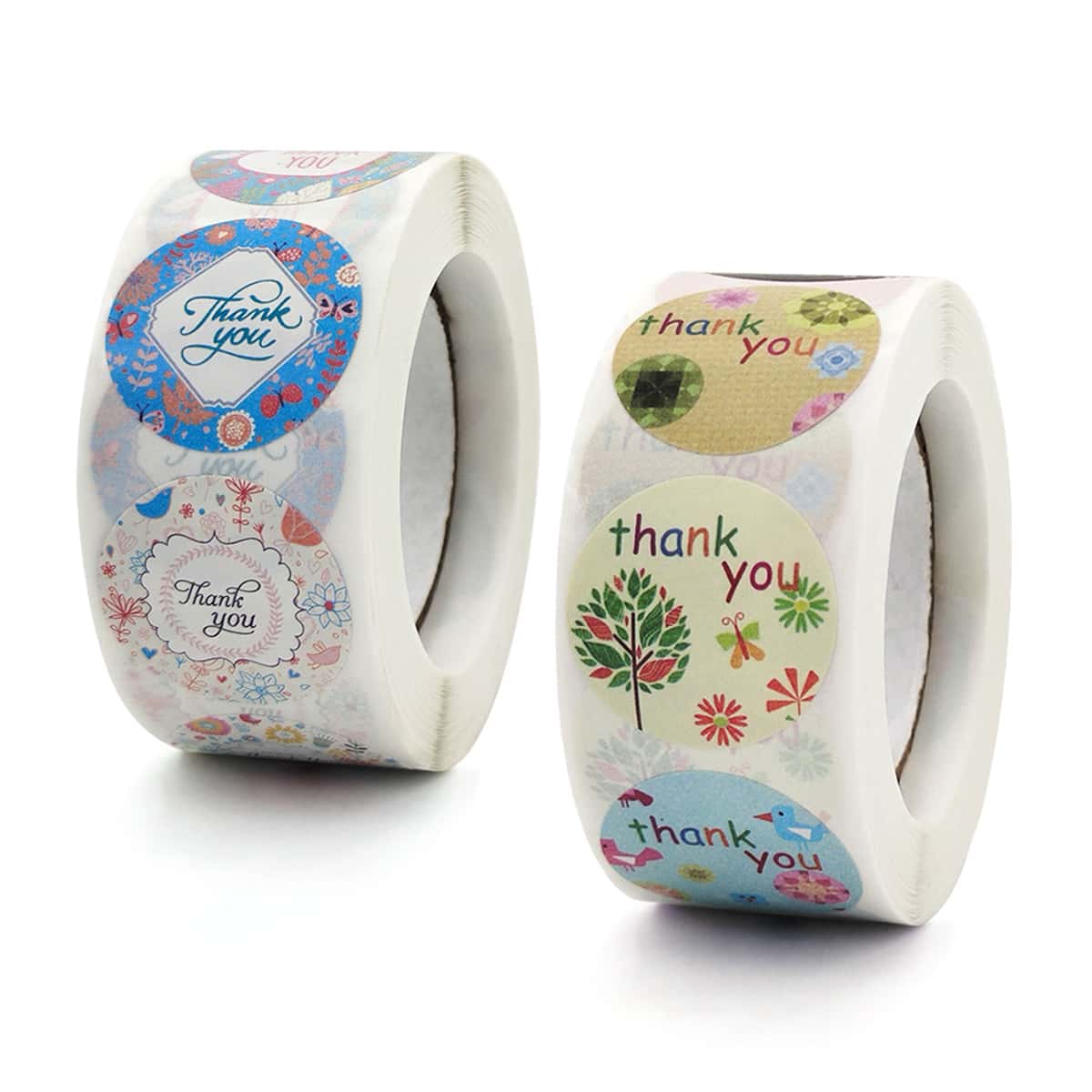 

2rolls Flower Print Sticker, Multicolor
