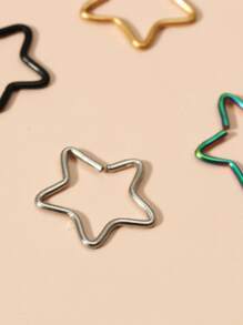 4 piezas Aro para la nariz en forma de estrella - Multicolor - Ver 2