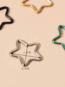 4 piezas Aro para la nariz en forma de estrella - Multicolor - Ver 3