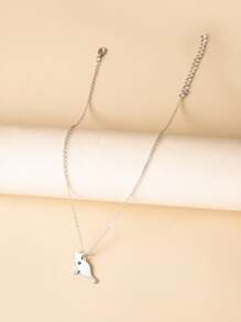 Collar colgante gato - Plateado - Ver 1