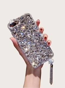 Luxury Bling Rhinestone Tassel Pendant Shockproof Phone Case Compatible With IPhone 17 Pro Max/16 Plus