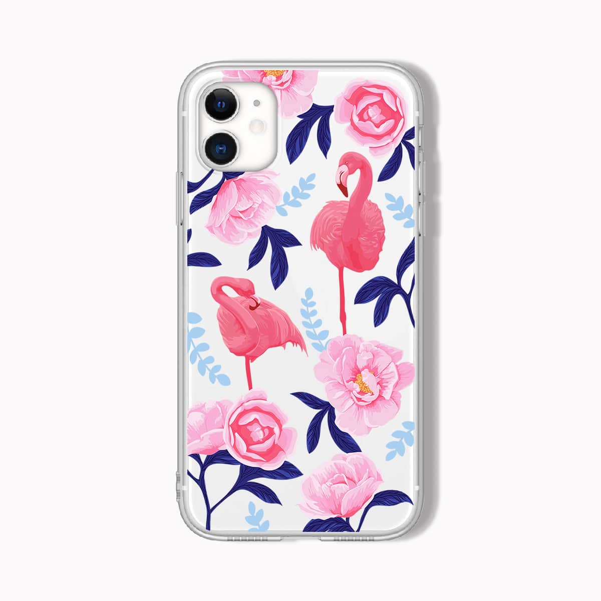 

Cartoon Flamingo Print Phone Case, Multicolor