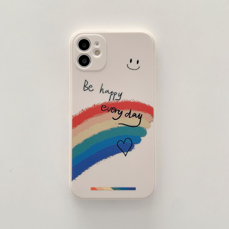 

Rainbow Pattern Phone Case, Beige