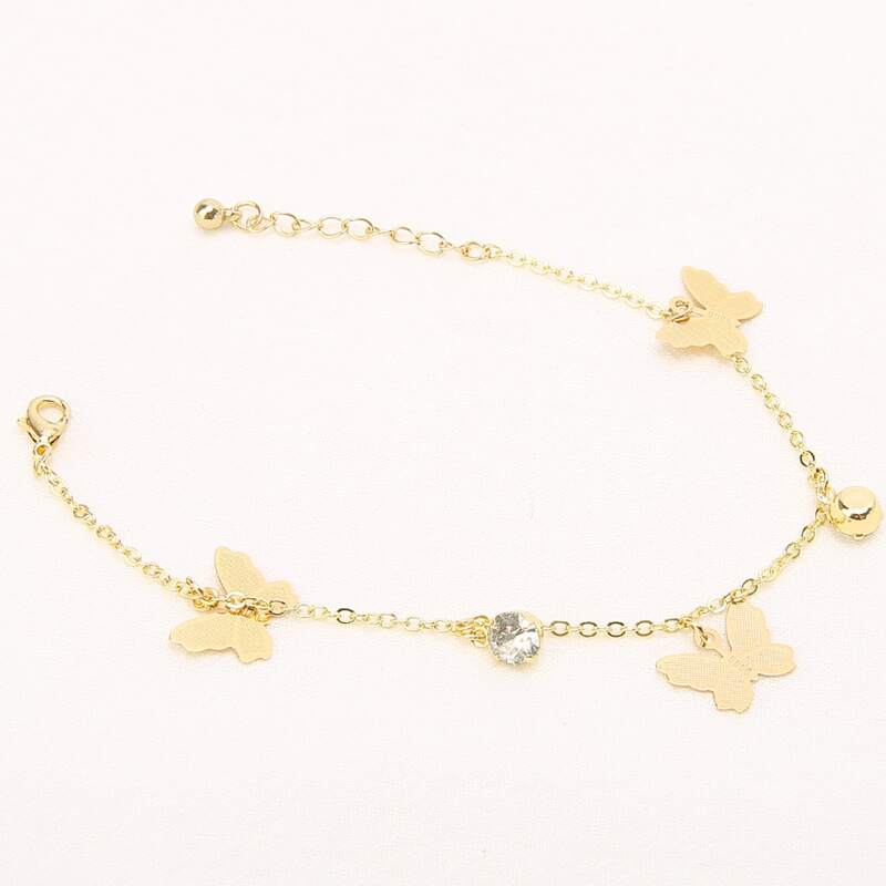 

Butterfly Decor Chain Bracelet, Gold