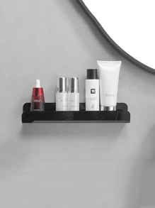 1pc Solid Color Bathroom Rack - Black - View 2
