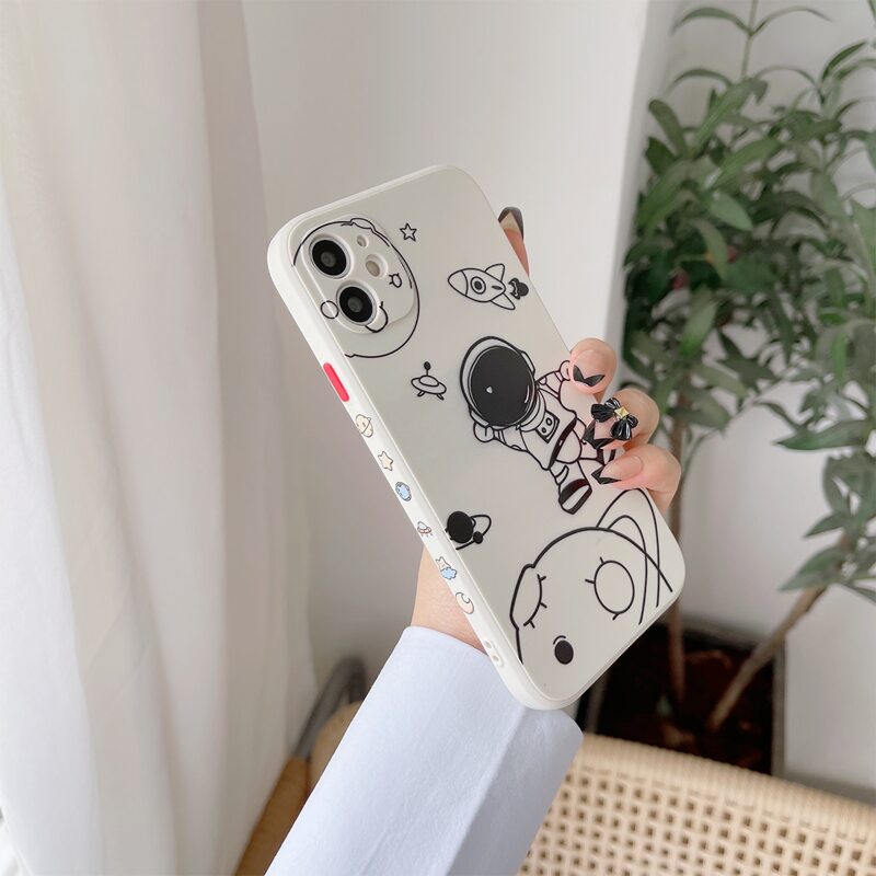 

Cartoon Astronaut Phone Case, Black