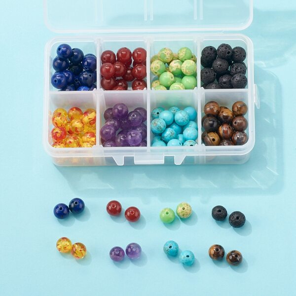 

1box DIY Stone Jewelry Accessory, Multicolor