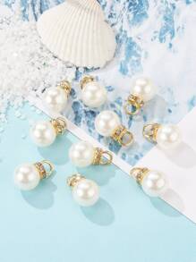 50入組彩珠diy珠寶配飾 - 白色 - 查看 2