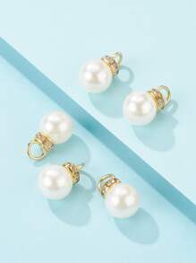 50入組彩珠diy珠寶配飾 - 白色 - 查看 3