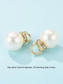 50入組彩珠diy珠寶配飾 - 白色 - 查看 4