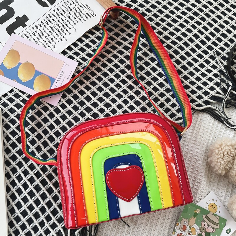 

Colorful Crossbody Bag, Red