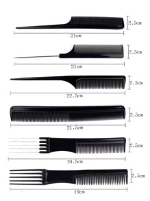 Kommen 10pcs Hair Comb Set Hair Brush,Back To School,Travel Holiday Essentials,Hair Accessories For Women - Black - View 3