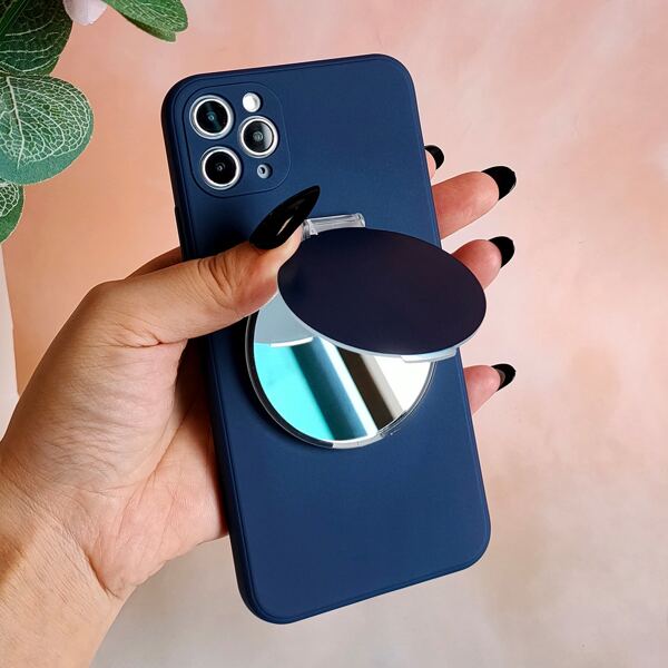 

Plain Phone Case With Mirror, Navy blue