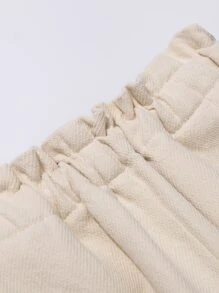 SOLOCOTE Niñas Pantalones rectos unicolor - Beis - Ver 6