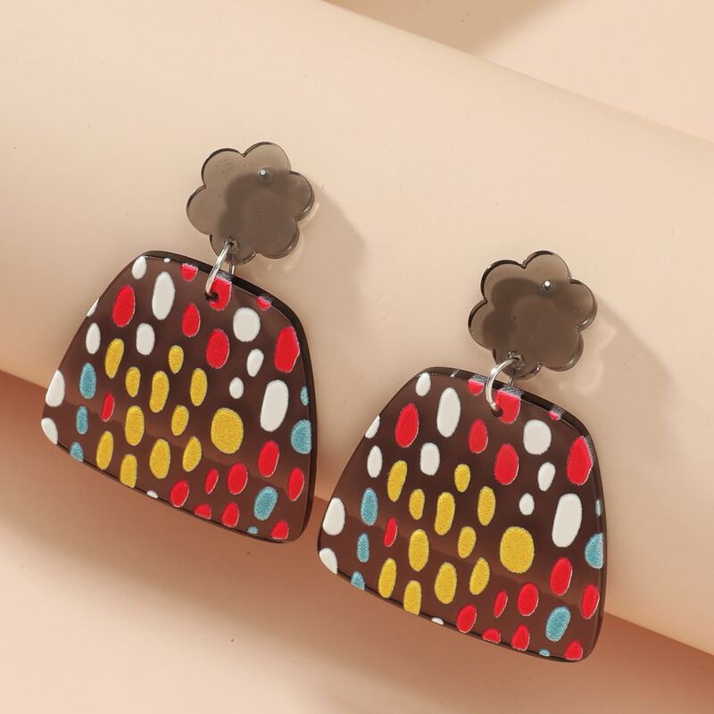 

Graphic Drop Earrings, Multicolor
