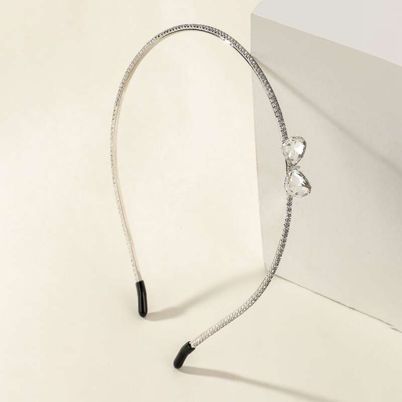 

Rhinestone Decor Hair Hoop, Silver