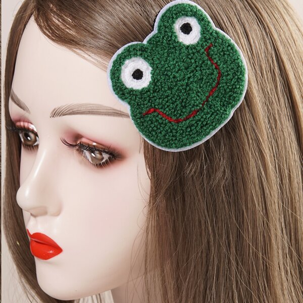 

Cartoon Frog Hair Accessory, Green