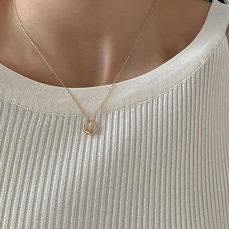 

Ring Decor Chain Necklace, Gold