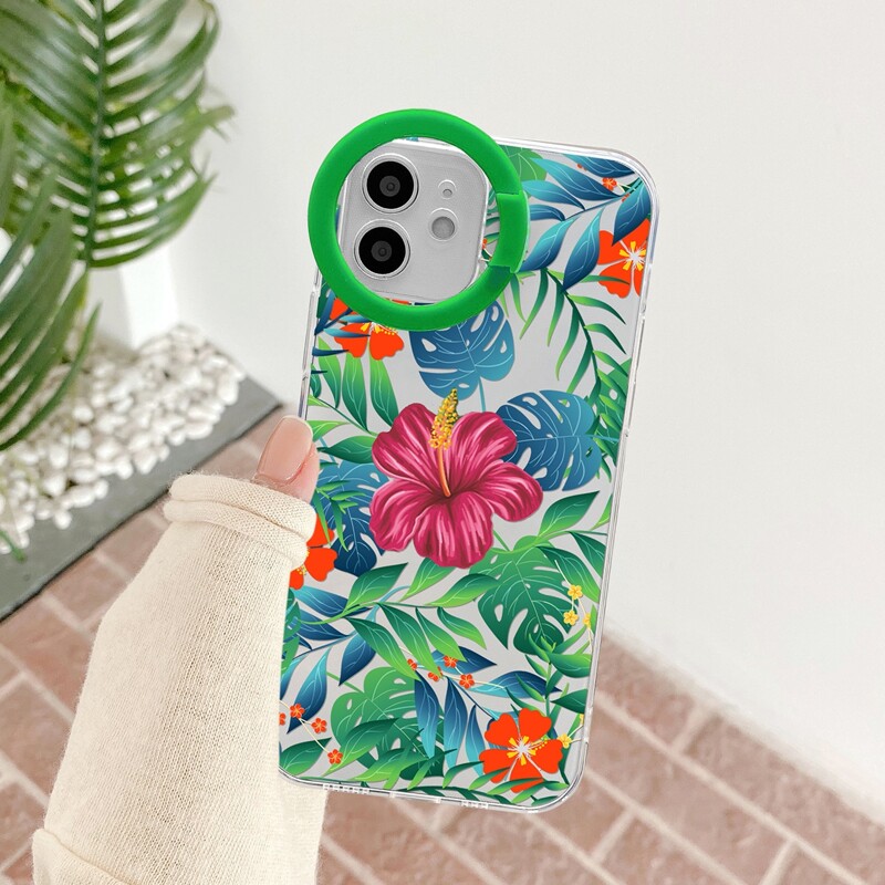 

Palm Leaf Phone Case With Ring Holder, Multicolor