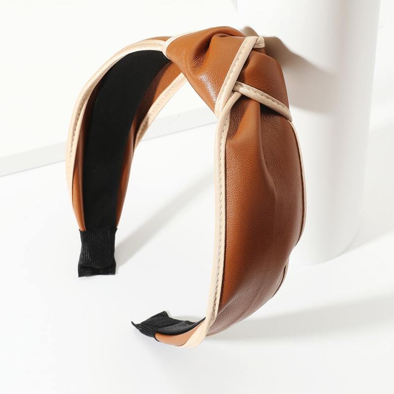 

Contrast Trim Knot Hair Hoop, Multicolor