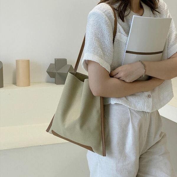 

Two Tone Shoulder Bag, Apricot