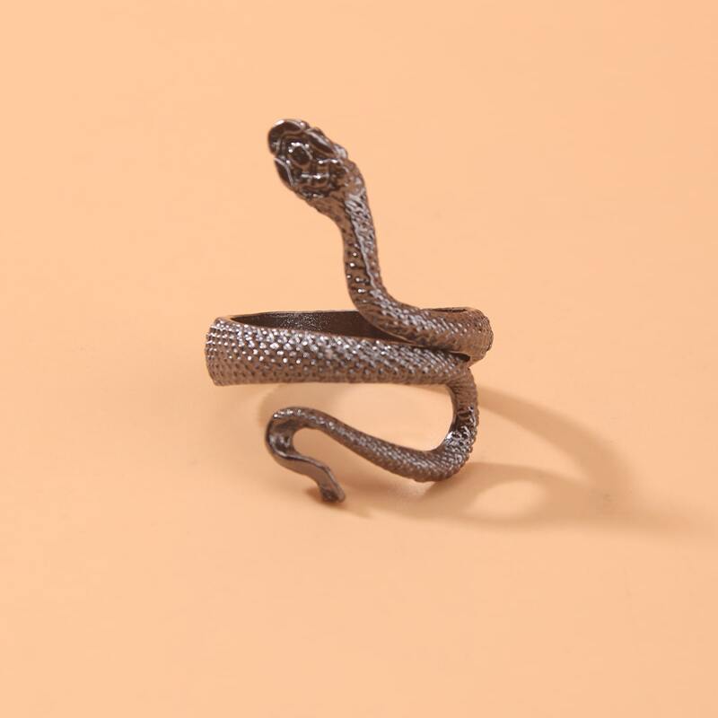 

Snake Decor Ring, Gun black