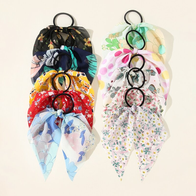 

10pcs Butterfly & Flower Graphic Hair Tie, Multicolor