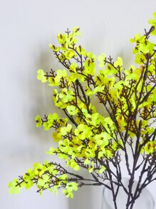 1branch Artificial Plum Flower - Yellow - View 4