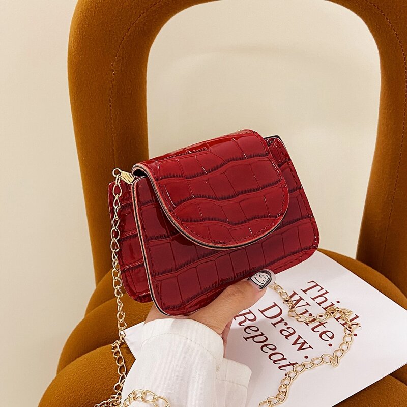 

Croc Embossed Crossbody Bag, Red