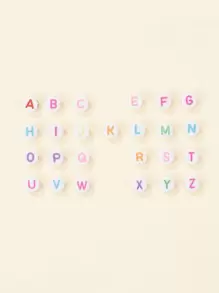 手工串珠套件,包括約3120個混色霧面玻璃珠,約250個亞克力字母珠,2卷0.8mm彈性線,適合初學者製作手鍊和項鍊 - 彩色 - 查看 7