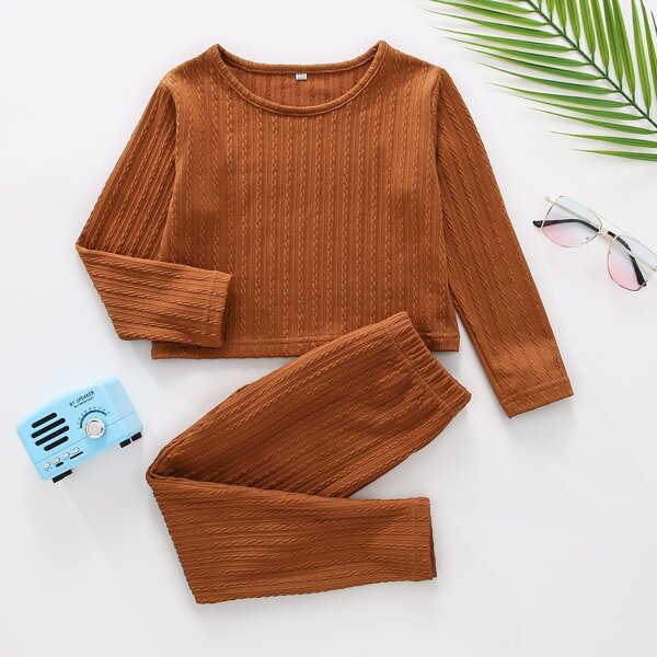 

Toddler Girls Solid Tee & Leggings, Khaki