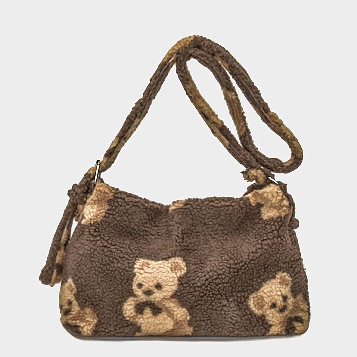 

Bear Graphic Crossbody Bag, Brown
