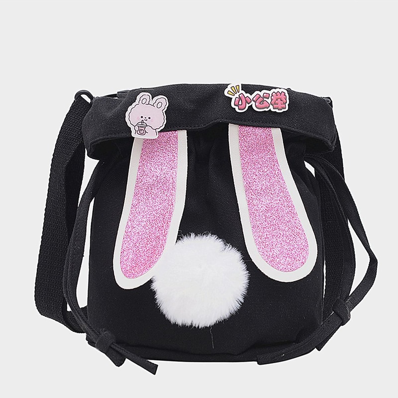 

Ear Decor Crossbody Bag, Black