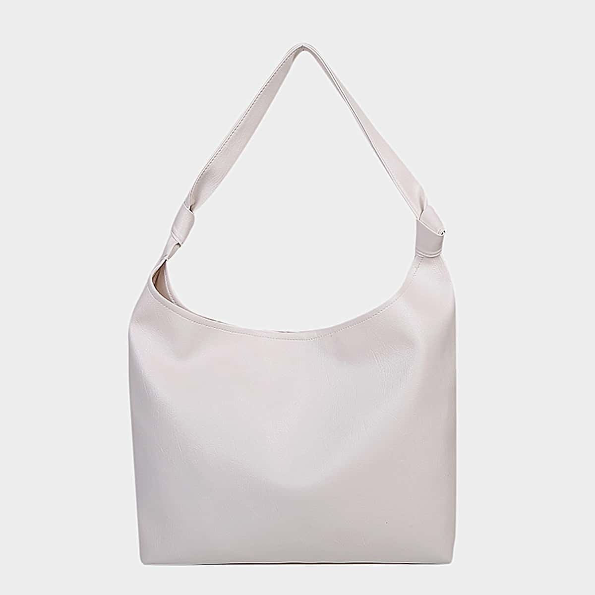 

Minimalist Knot Design Shoulder Bag, White