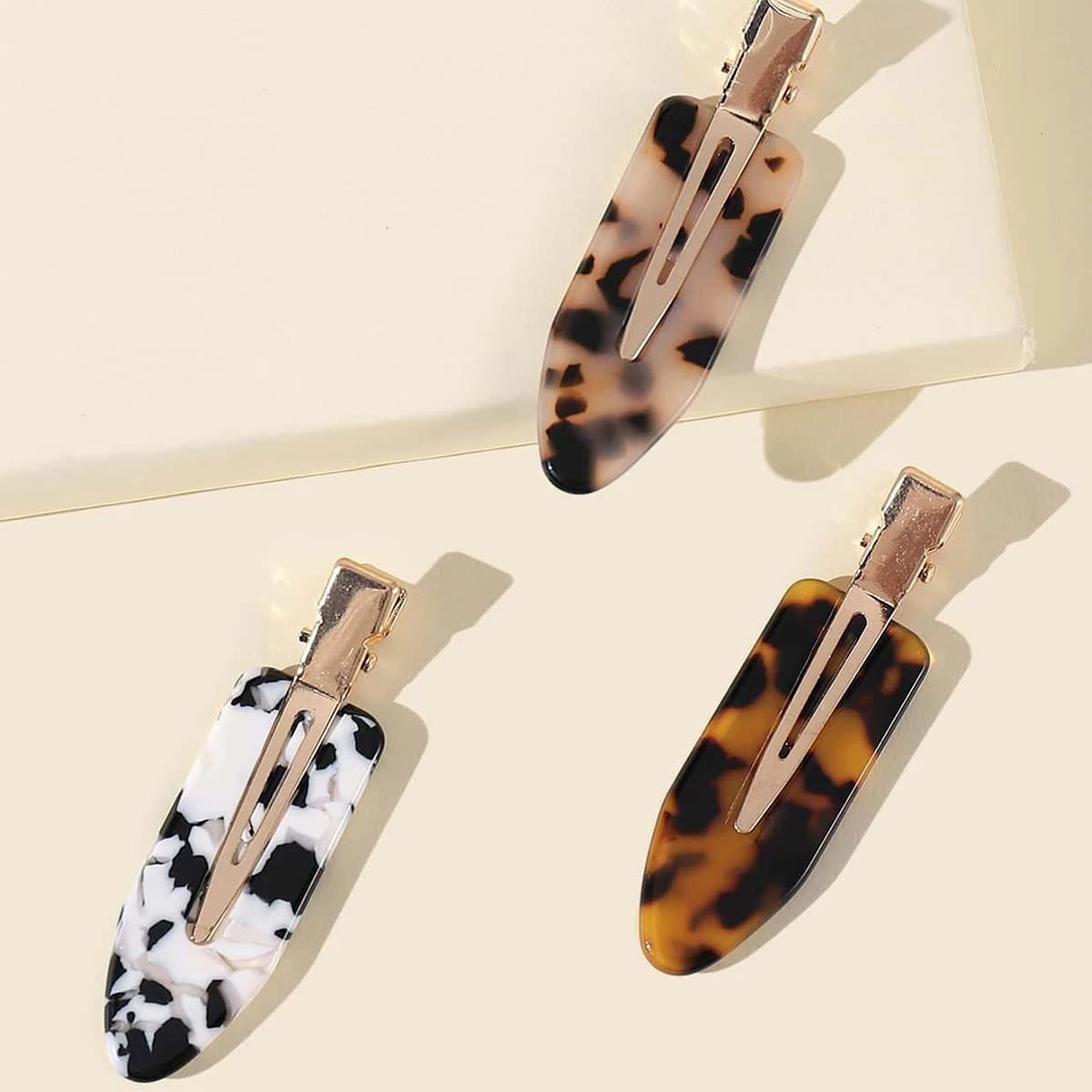 

3pcs Graphic Hair Clip, Multicolor