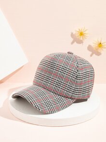Gorra de béisbol con estampado de cuadros - Multicolor - Ver 1