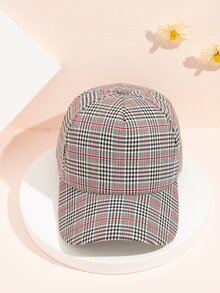 Gorra de béisbol con estampado de cuadros - Multicolor - Ver 2