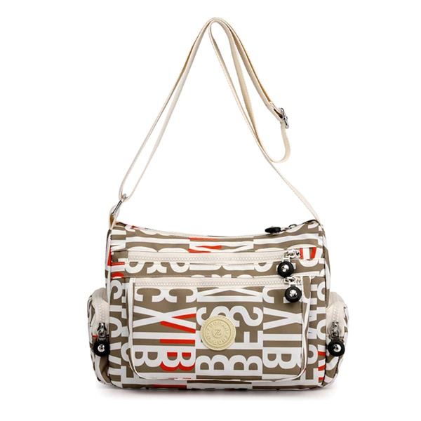 

Letter Graphic Crossbody Bag, Khaki