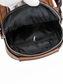 Mini Men Vintage Design Crossbody Bag - Khaki - View 4