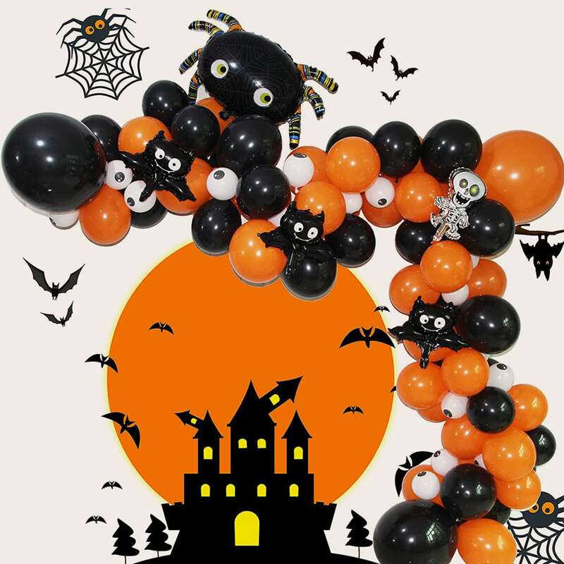 

93pcs Halloween Decoration Balloon Set, Multicolor