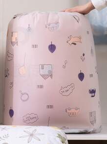 1 pieza Bolsa de almacenamiento de edredón con estampado de coche - Rosa Pálido - Ver 4