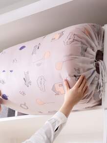 1 pieza Bolsa de almacenamiento de edredón con estampado de coche - Rosa Pálido - Ver 6