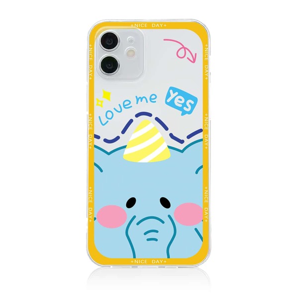 

Cartoon Elephant Clear Phone Case