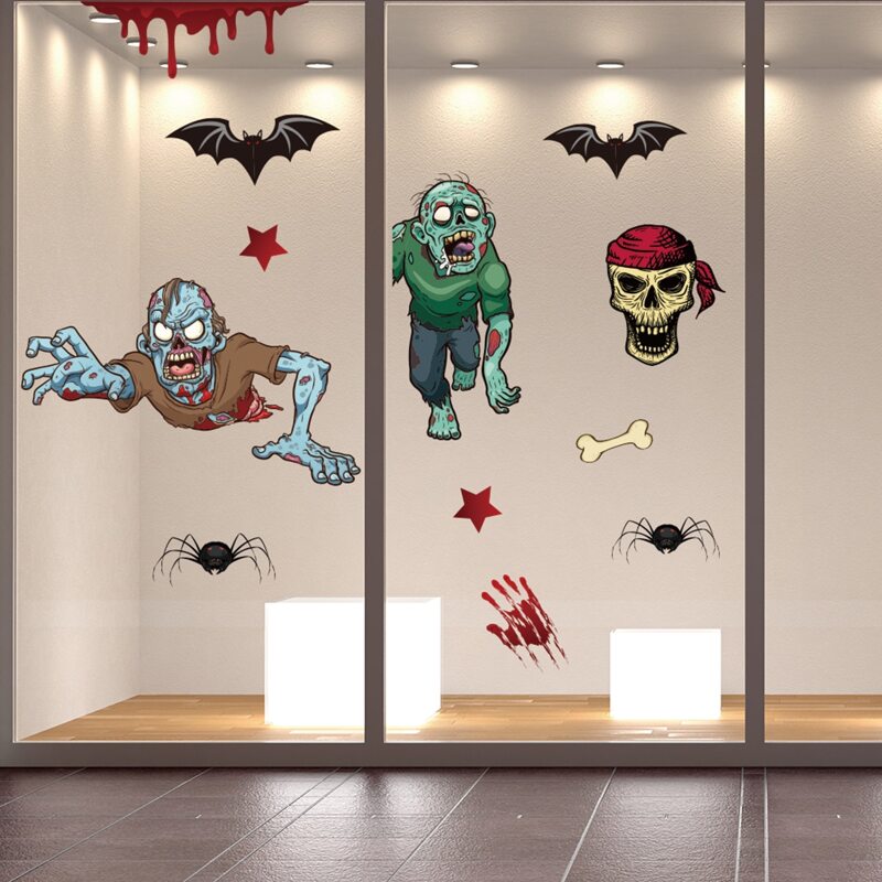 

Halloween Zombie Print Wall Sticker, Multicolor