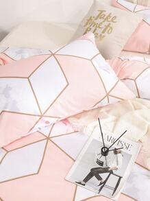 Bộ khăn trải giường bằng đá cẩm thạch không có chất độn - Hồng - Xem 4