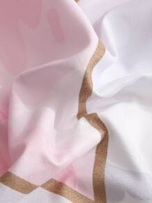 Bộ khăn trải giường bằng đá cẩm thạch không có chất độn - Hồng - Xem 5