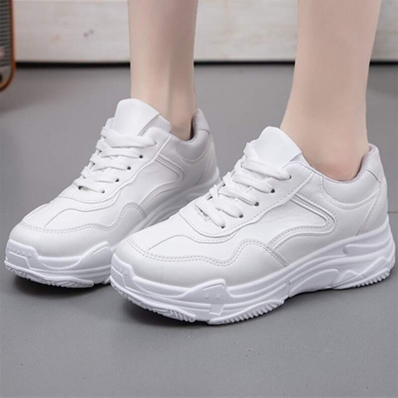 

Minimalist Lace-up Front Sneakers, White