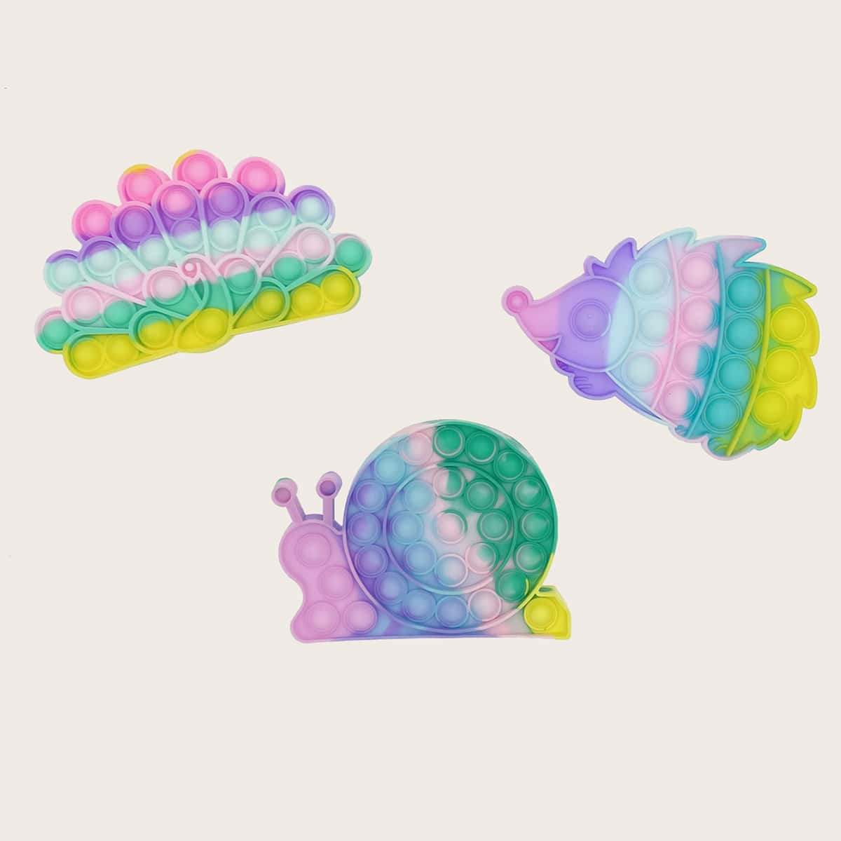 

3pcs Push Pop Bubble, Multicolor