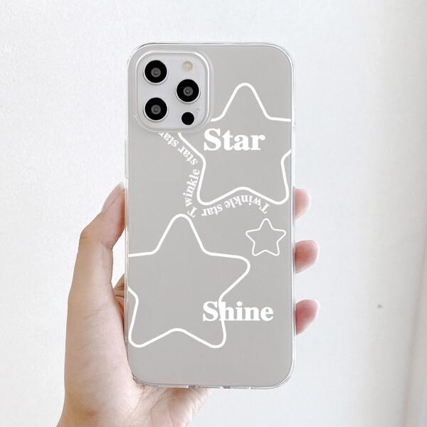 

Star Print Phone Case, Clear