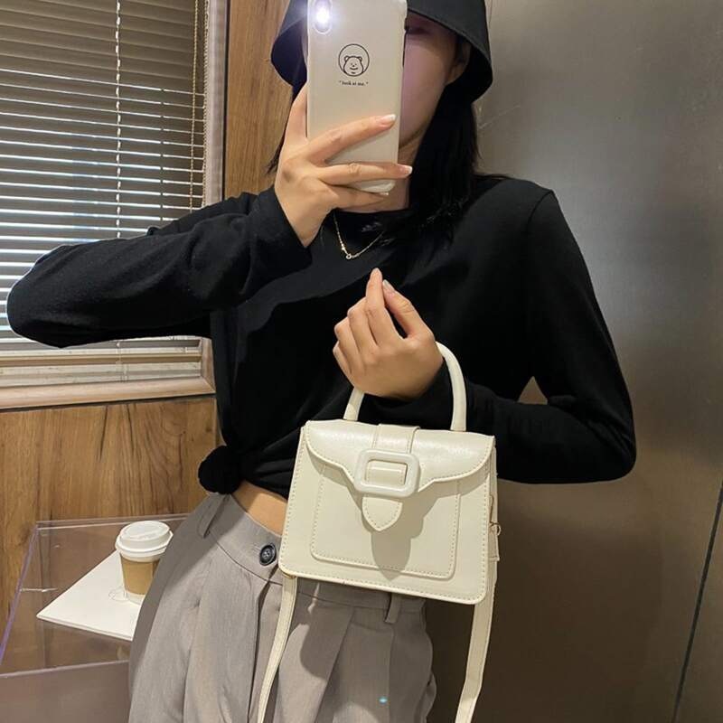 

Minimalist Satchel Bag, White